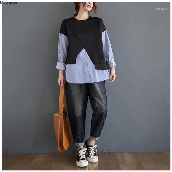 plus size women hoodies sweatshirt cotton thick long sleeve lady pullover loose casual black spliced striped winter s33801
plus size women hoodies sweatshirt cotton thick long sleeve lady pullover loose casual black spliced striped winter s33801