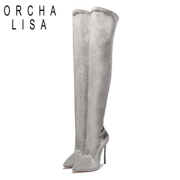 orcha lisa ladies knee high boots lace up fashion boots super high thin heels big size 34-43 black brown sliver shoes c556
orcha lisa ladies knee high boots lace up fashion boots super high thin heels big size 34-43 black brown sliver shoes c556