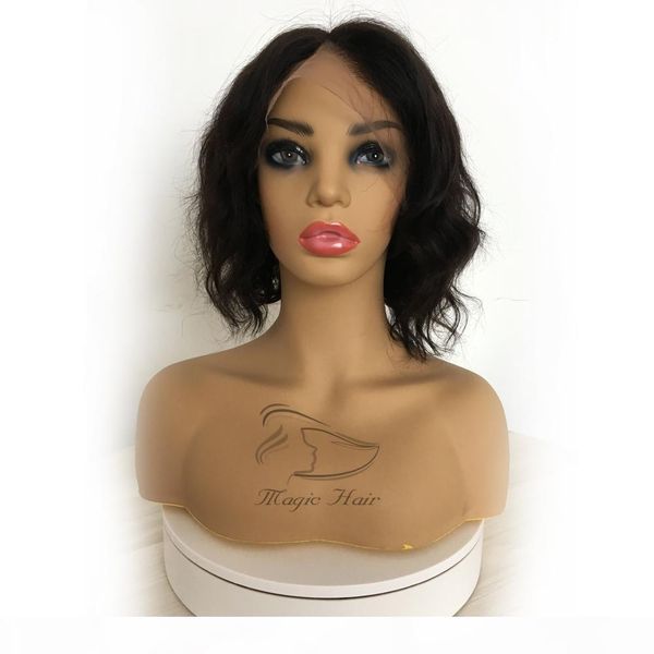 full lace human hair wig wavy short wave natural wave pre-plucked hairline brazilian virgin hair lace front wig with baby hair, Black;brown
full lace human hair wig wavy short wave natural wave pre-plucked hairline brazilian virgin hair lace front wig with baby hair, Black;brown