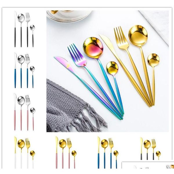 4pcs/set portugal cutlery set flatware set knife fork spoon teaspoon exquisite mirror western tableware sets dinnerware sets
4pcs/set portugal cutlery set flatware set knife fork spoon teaspoon exquisite mirror western tableware sets dinnerware sets