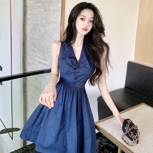 summer 2020 new style slim fit v-neck french sleeveless waist skirt women's dress
summer 2020 new style slim fit v-neck french sleeveless waist skirt women's dress
