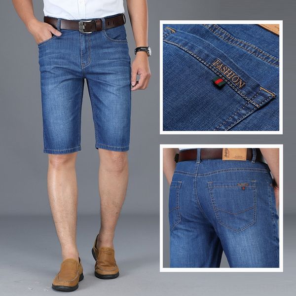 summer thin denim shorts men's loose straight fashion shorts and trousers and trousers young men's slim fit pants large size five, Blue
summer thin denim shorts men's loose straight fashion shorts and trousers and trousers young men's slim fit pants large size five, Blue