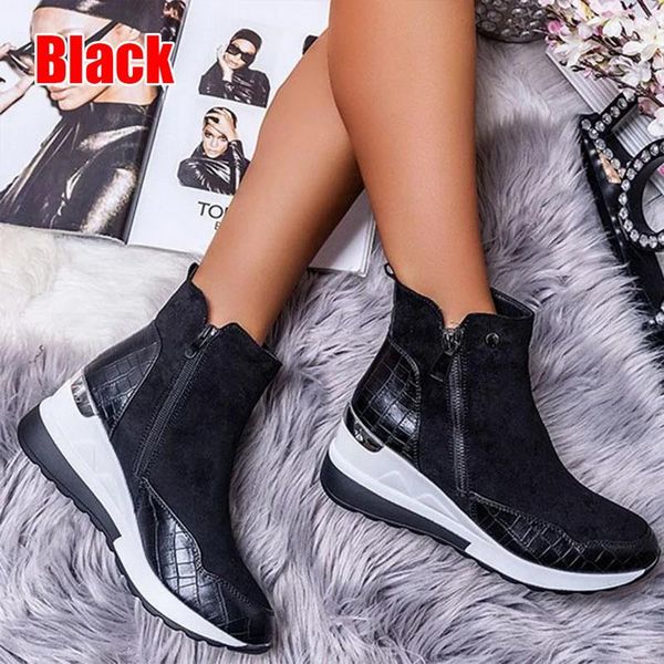 women sneakers autumn high vulcanize shoes women platfrom wedges shoes zipper chunky sneakers female plus size, Black
women sneakers autumn high vulcanize shoes women platfrom wedges shoes zipper chunky sneakers female plus size, Black