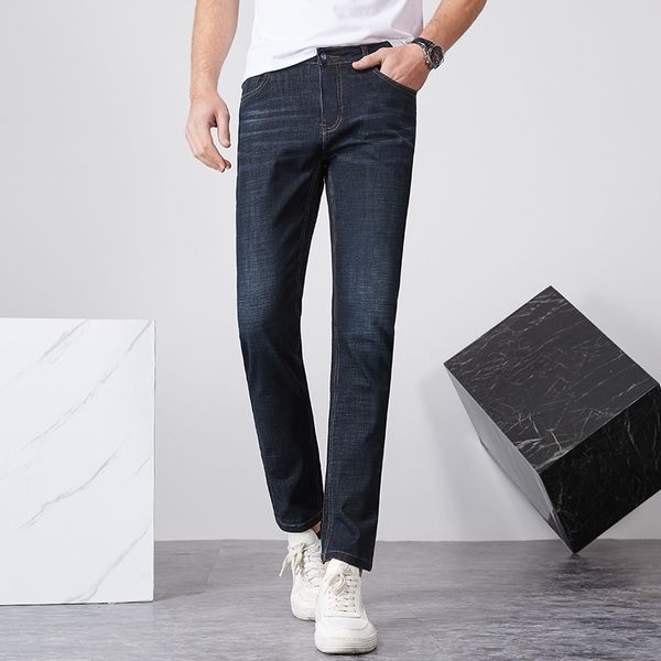 cwjp3 2020 autumn casual men's pants youth citnv men's jeanselastic and jeans cotton jeans mid-waist stretch cotton straight pants, Blue
cwjp3 2020 autumn casual men's pants youth citnv men's jeanselastic and jeans cotton jeans mid-waist stretch cotton straight pants, Blue
