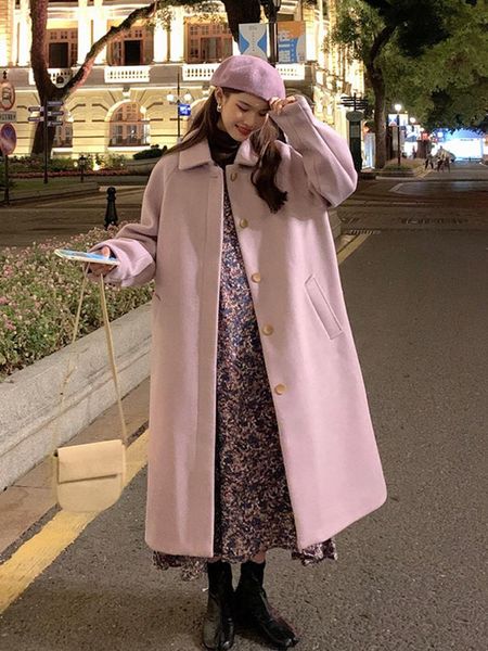 women's jackets winter 2021 korean style loose mid-length plus cotton thick woolen coat forest temperament, Black;brown
women's jackets winter 2021 korean style loose mid-length plus cotton thick woolen coat forest temperament, Black;brown