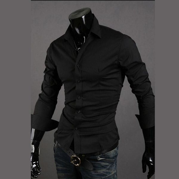 men's dress shirts 2021 fashion white business camisas gentleman men long-sleeved shirt mens clothing, White;black
men's dress shirts 2021 fashion white business camisas gentleman men long-sleeved shirt mens clothing, White;black