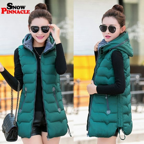winter long vest women casual slim thick warm autumn hooded sleeveless waistcoat long zipper female cotton padded jacket 1023, Black;white
winter long vest women casual slim thick warm autumn hooded sleeveless waistcoat long zipper female cotton padded jacket 1023, Black;white