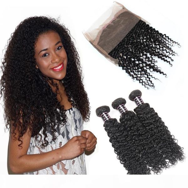8a pre-plucked 360 lace frontal closure with 3 bundles brazilian kinky curly unprocessed human hair weave with full lace frontal, Black
8a pre-plucked 360 lace frontal closure with 3 bundles brazilian kinky curly unprocessed human hair weave with full lace frontal, Black