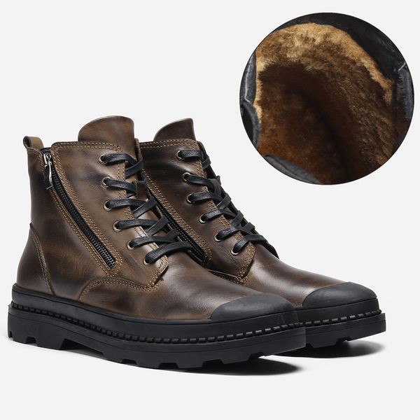 natural cow leather men winter boots handmade retro ankle boot genuine leather snow boots, Black
natural cow leather men winter boots handmade retro ankle boot genuine leather snow boots, Black