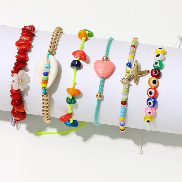 link, chain komi 2/3/4/6pcs colorful bracelets set turquoises beads shell starfish watermelon pineapple adjustable jewelry d0433, Black
link, chain komi 2/3/4/6pcs colorful bracelets set turquoises beads shell starfish watermelon pineapple adjustable jewelry d0433, Black