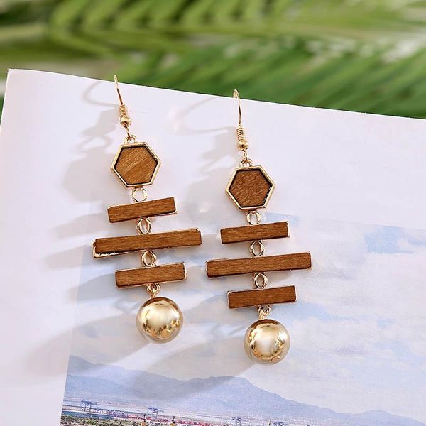 new korean long geometric irregular wooden drop earrings for women vintage brown hyperbole wood statement earring jewelry gifts, Silver
new korean long geometric irregular wooden drop earrings for women vintage brown hyperbole wood statement earring jewelry gifts, Silver