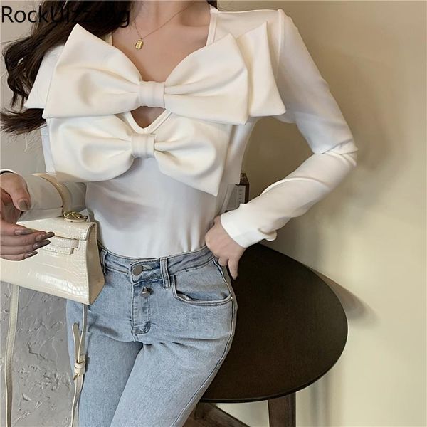 patchwork big bow hollow v-neck slim solid t-shirt women bandage t shirt korean fall fashion spring tee simple fashion, White
patchwork big bow hollow v-neck slim solid t-shirt women bandage t shirt korean fall fashion spring tee simple fashion, White