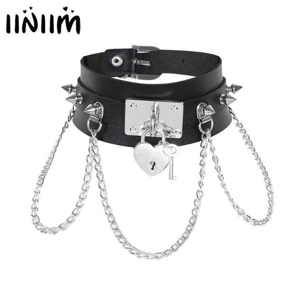 womens fashion clubwear cool gothic punk pu leather adjustable choker collar studded necklace with metal rivets heart pendant, Blue;gray
womens fashion clubwear cool gothic punk pu leather adjustable choker collar studded necklace with metal rivets heart pendant, Blue;gray