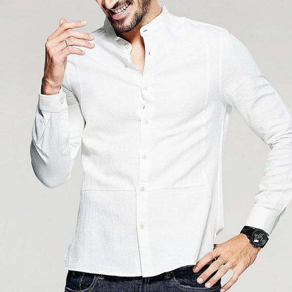 men's casual shirts spring fall mens white navy full sleeve cardigan linen blouse shirt , male 3xl xxl slim single breasted blouses, White;black
men's casual shirts spring fall mens white navy full sleeve cardigan linen blouse shirt , male 3xl xxl slim single breasted blouses, White;black