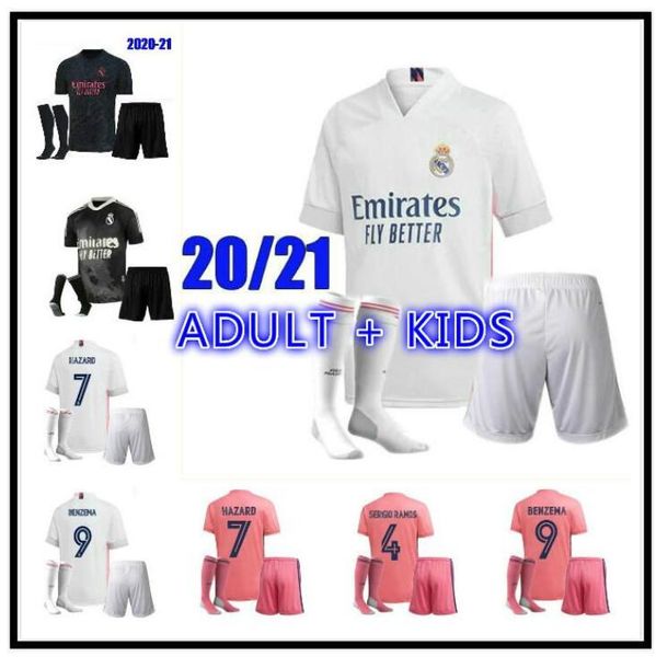 men kids 20 21 real madrid soccer jersey kits 2020 2021 sergio ramos hazard jovic vinicius benzema modric football shirts child uniforms, Black;yellow
men kids 20 21 real madrid soccer jersey kits 2020 2021 sergio ramos hazard jovic vinicius benzema modric football shirts child uniforms, Black;yellow
