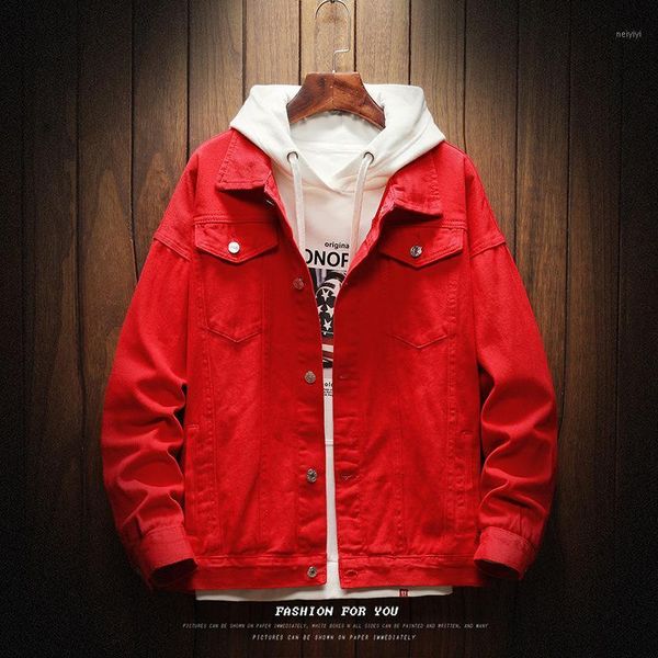 men's jackets large size autumn men's denim jacket single breasted solid pocket decor lapel breathable loose male casual coat1, Black;brown
men's jackets large size autumn men's denim jacket single breasted solid pocket decor lapel breathable loose male casual coat1, Black;brown