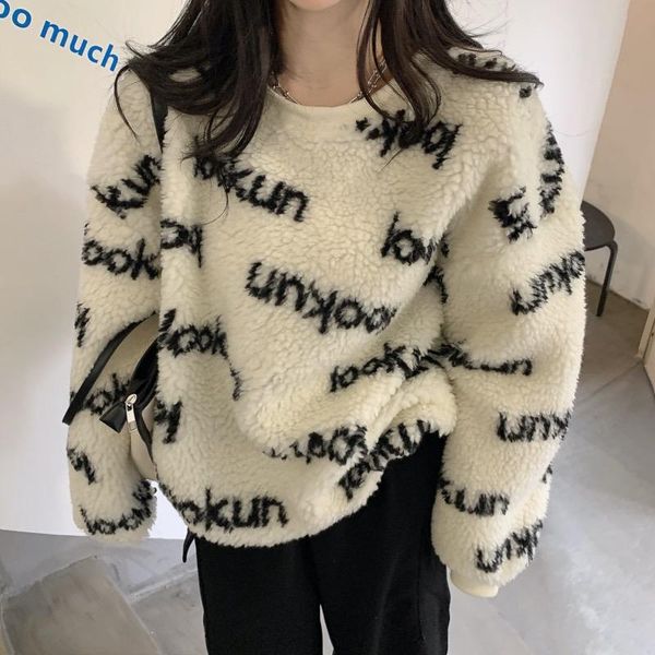women's hoodies & sweatshirts women thick autumn winter sweatershirts o-neck print korean japan style loose all-match long sleeved fem, Black
women's hoodies & sweatshirts women thick autumn winter sweatershirts o-neck print korean japan style loose all-match long sleeved fem, Black
