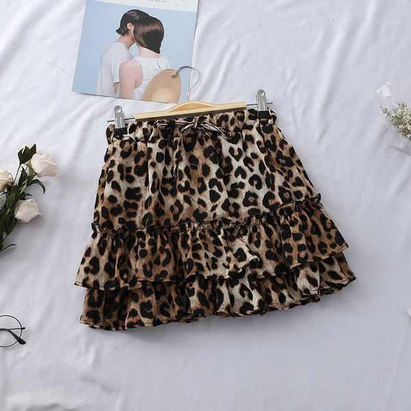 heliar 2019 spring women skirt fashion leopard skirt high waist outwear female night club casual women mini1, Black