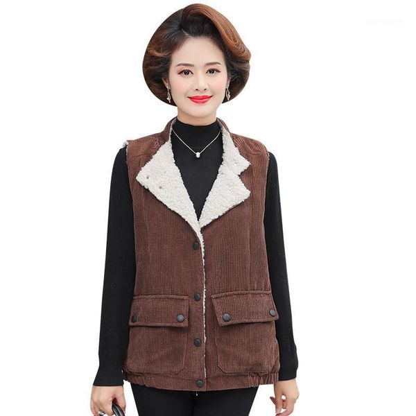 women cotton warm vest sleeveless jacket coat female autumn winter outerwear corduroy waistcoat lambswool1, Black;white
women cotton warm vest sleeveless jacket coat female autumn winter outerwear corduroy waistcoat lambswool1, Black;white