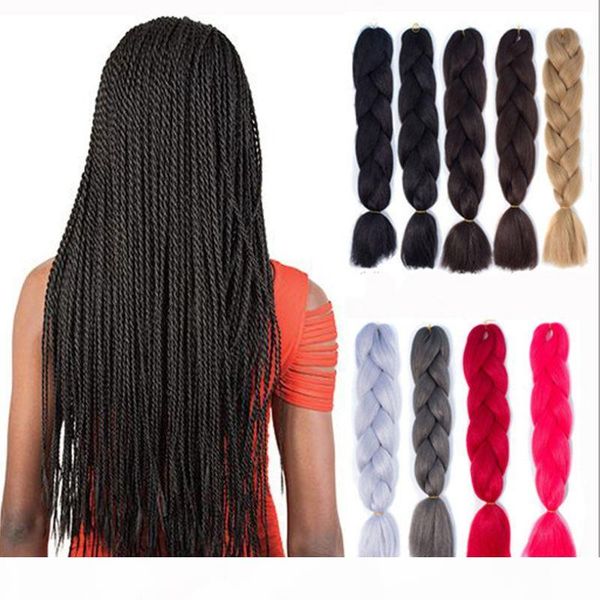 jumbo braiding hair 24 inches synthetic kanekalon hair crochet braids single color premium high temperature fiber hair, Black
jumbo braiding hair 24 inches synthetic kanekalon hair crochet braids single color premium high temperature fiber hair, Black