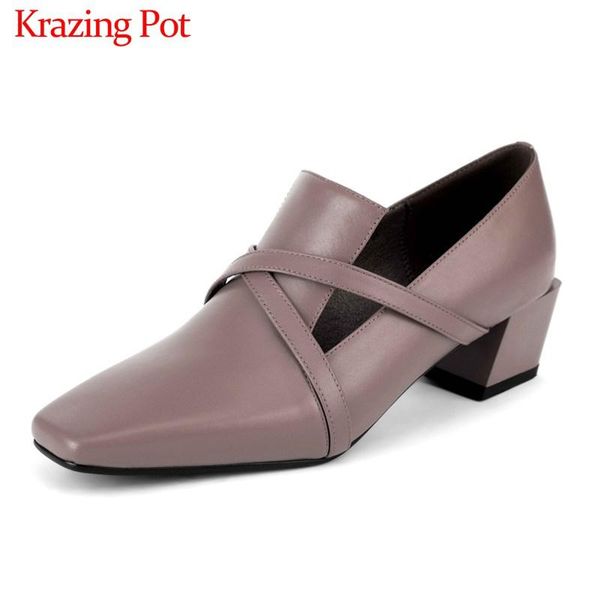 krazing pot genuine leather internet star gross-tied small square toe med heels autumn fashion beauty lady slip on pumps l4f1, Black
krazing pot genuine leather internet star gross-tied small square toe med heels autumn fashion beauty lady slip on pumps l4f1, Black