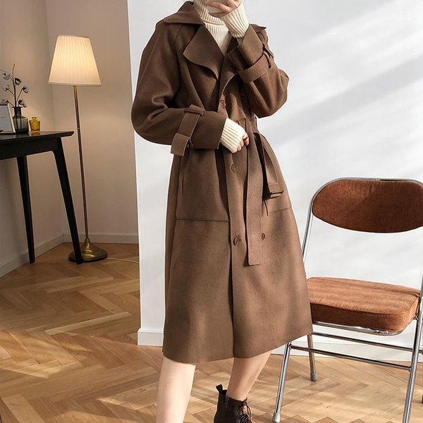 mooirue autmn women woolen trech coat single breasted cotton padded cashmere woolen loose straight cardigan feminine outwear1, Black
mooirue autmn women woolen trech coat single breasted cotton padded cashmere woolen loose straight cardigan feminine outwear1, Black