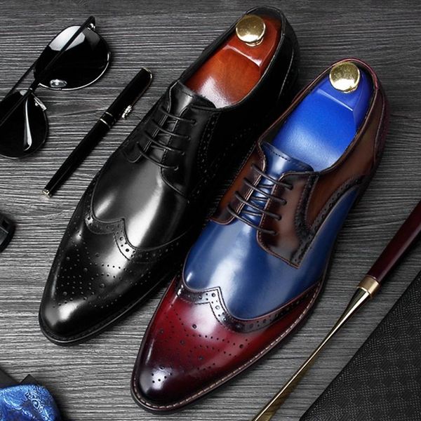 british round toe derby man formal dress shoes genuine leather handmade carved oxfords men's wedding party brogue footwear ne98, Black
british round toe derby man formal dress shoes genuine leather handmade carved oxfords men's wedding party brogue footwear ne98, Black