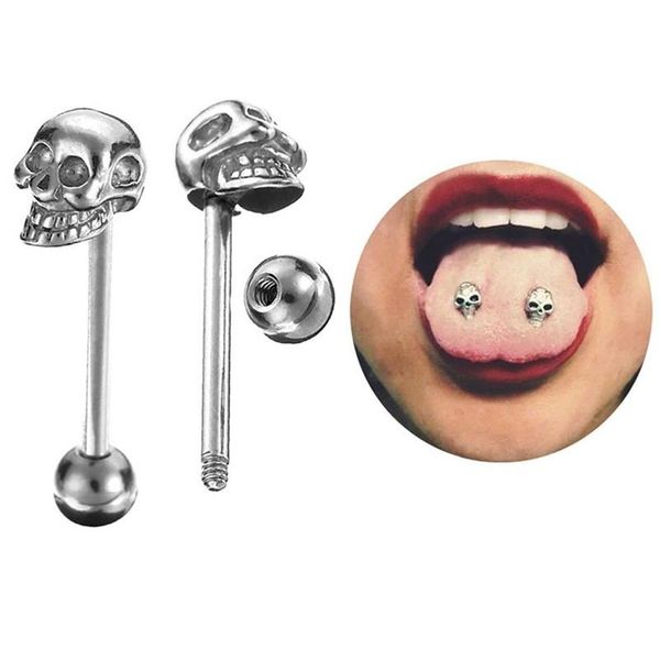 modrsa 1piece punk skull tongue piercing stainless steel crystal tongue rings barbell ear tragus septum piercing body jewelry f bbytym, Silver
modrsa 1piece punk skull tongue piercing stainless steel crystal tongue rings barbell ear tragus septum piercing body jewelry f bbytym, Silver
