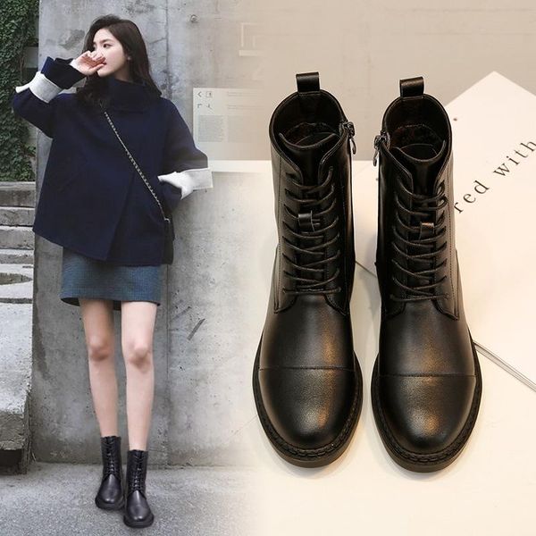 boots koovan women's cool female celebrity inspired 2021 autumn plus velvet lace-up mid-tube for girls shoes, Black
boots koovan women's cool female celebrity inspired 2021 autumn plus velvet lace-up mid-tube for girls shoes, Black