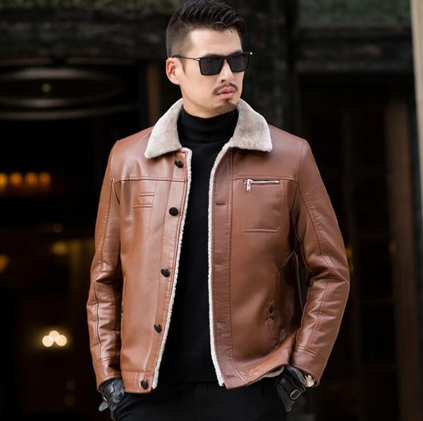 mens leather jacket lapel plus velvet motorcycle coat men jackets thicken warm clothes jaqueta de couro street fashion winter, Black
mens leather jacket lapel plus velvet motorcycle coat men jackets thicken warm clothes jaqueta de couro street fashion winter, Black