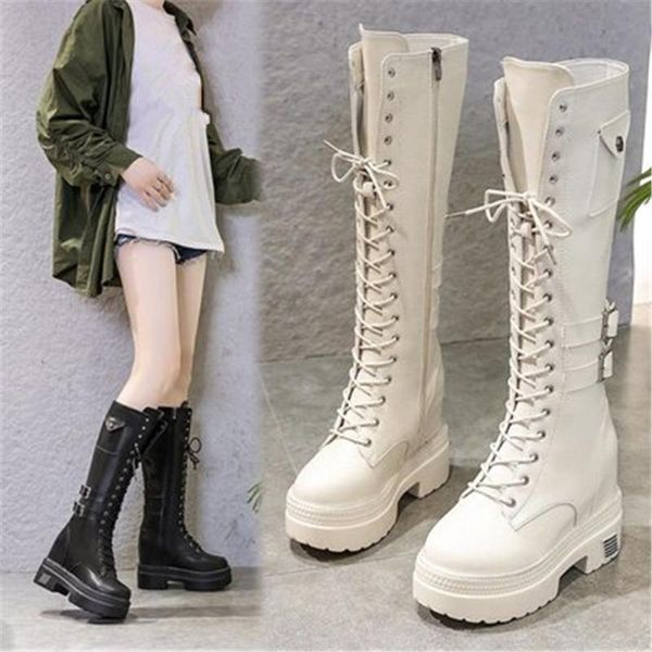new fashion cross strap chunky platform boots women double buckle high heels knee high boots women leather long, Black
new fashion cross strap chunky platform boots women double buckle high heels knee high boots women leather long, Black