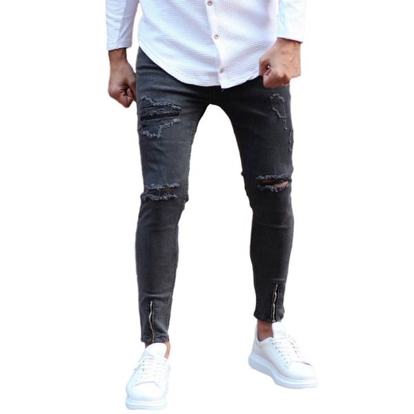 men's jeans casual 100% cotton men lycra zipper leg with rips fume style good wholesale offer trend 2021, Blue
men's jeans casual 100% cotton men lycra zipper leg with rips fume style good wholesale offer trend 2021, Blue