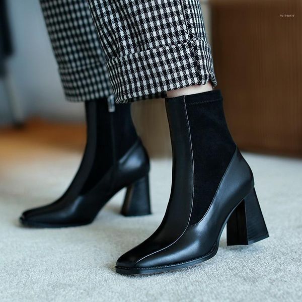 fashion brand women genuine leather ankle boots zipper warm autumn winter ladies shoes woman high heels boots1, Black
fashion brand women genuine leather ankle boots zipper warm autumn winter ladies shoes woman high heels boots1, Black