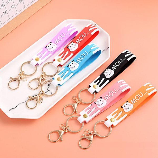 cute cow doll keychain lovely cartoon dairy lovers car key chain girl bag pendant accessories keyring, Silver
cute cow doll keychain lovely cartoon dairy lovers car key chain girl bag pendant accessories keyring, Silver
