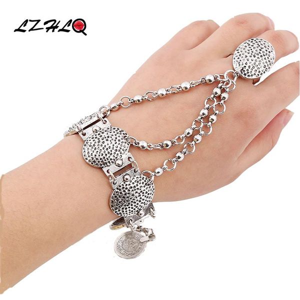link, chain lzhlq oval metal splice vintage pattern bracelets zinc alloy plated bracelet women trendy geometric jewelry wristband, Black
link, chain lzhlq oval metal splice vintage pattern bracelets zinc alloy plated bracelet women trendy geometric jewelry wristband, Black