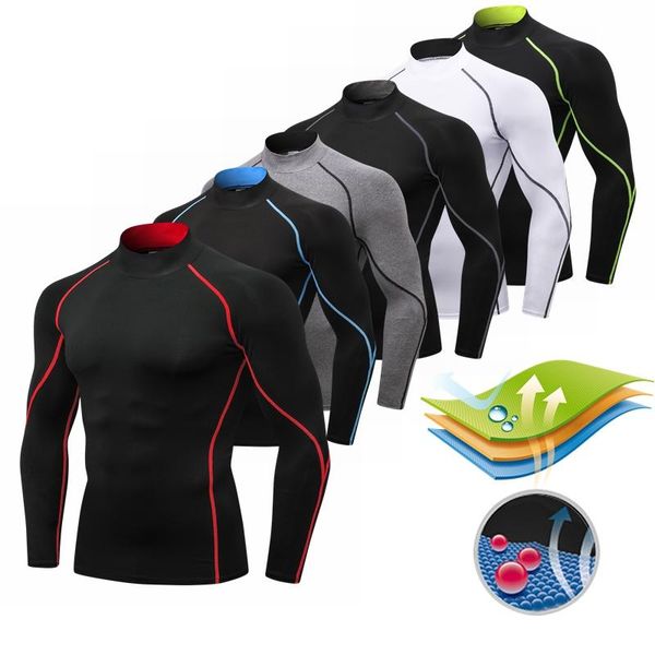 men autumn bodybuilding sport t-shirt quick dry running casual shirt long sleeve compression gym sportwear tight rashgard, Black;blue
men autumn bodybuilding sport t-shirt quick dry running casual shirt long sleeve compression gym sportwear tight rashgard, Black;blue