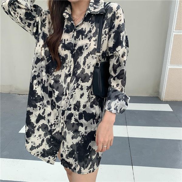 ladies shirt retro hong kong style summer outer wear new style 2020 tie-dye long-sleeved early autumn blouse, White
ladies shirt retro hong kong style summer outer wear new style 2020 tie-dye long-sleeved early autumn blouse, White