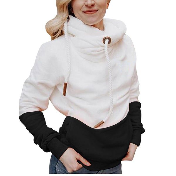 women's hoodies & sweatshirts contrast stitching hooded turtleneck women casual solid long sleeve hoodie sweatshirt female jumper, Black
women's hoodies & sweatshirts contrast stitching hooded turtleneck women casual solid long sleeve hoodie sweatshirt female jumper, Black
