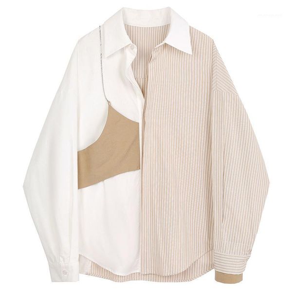 women's blouses & shirts striped shirt women's design feeling color matching fake two-piece loose autumn long sleeve white blouse
women's blouses & shirts striped shirt women's design feeling color matching fake two-piece loose autumn long sleeve white blouse