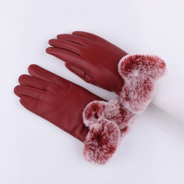 thick warm women' sheepskin gloves natural real rex fur genuine leather winter fashion gloves mitten1, Blue;gray
thick warm women' sheepskin gloves natural real rex fur genuine leather winter fashion gloves mitten1, Blue;gray