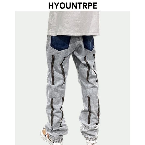 fashion back zipper denim jeans pants men knee holes hip hop streetwear pants trousers new casual harajuku straight pant joggers, Blue
fashion back zipper denim jeans pants men knee holes hip hop streetwear pants trousers new casual harajuku straight pant joggers, Blue