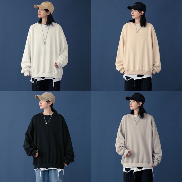 autumn new men's and women's large solid color round neck korean loose girlssweater pullover pulloversweater pullover sciuy, Black
autumn new men's and women's large solid color round neck korean loose girlssweater pullover pulloversweater pullover sciuy, Black
