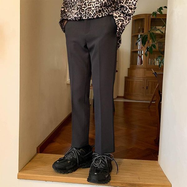 male fashion gray trouser straight suit ankle-length pants men vintage streetwear japan korea style casual slim fit pant1, Black
male fashion gray trouser straight suit ankle-length pants men vintage streetwear japan korea style casual slim fit pant1, Black