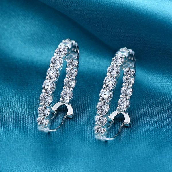 hoop & huggie 2021 round earrings 4.0 simple inlaid high carbon diamond street style female jewelry, Golden;silver
hoop & huggie 2021 round earrings 4.0 simple inlaid high carbon diamond street style female jewelry, Golden;silver