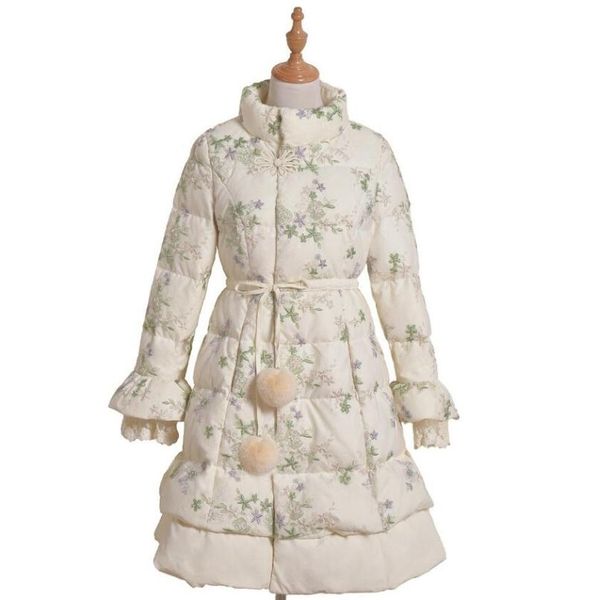 sweet flowers lace embroidery stand collar down coat female thicker warm down coats parkas outwear s534, Black
sweet flowers lace embroidery stand collar down coat female thicker warm down coats parkas outwear s534, Black