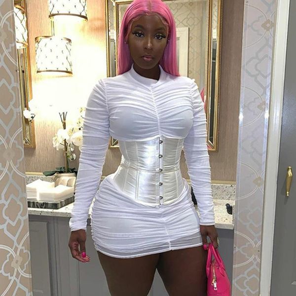 long sleeve ruched mini dress autumn winter women fashion streetwear outfits stacked dresses party club vestido feminino, Black;gray
long sleeve ruched mini dress autumn winter women fashion streetwear outfits stacked dresses party club vestido feminino, Black;gray