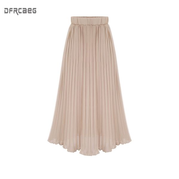 summer 2019 new arrivals euro style midi pleated skirt for women black white beige pink chiffon skirts womens elastic waist saia t200712
summer 2019 new arrivals euro style midi pleated skirt for women black white beige pink chiffon skirts womens elastic waist saia t200712