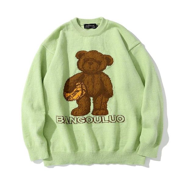 men's sweaters sweater men women fire cute cartoon teddy bear jacquard loose lazy hip-hop street tide luxury pullovers, White;black
men's sweaters sweater men women fire cute cartoon teddy bear jacquard loose lazy hip-hop street tide luxury pullovers, White;black