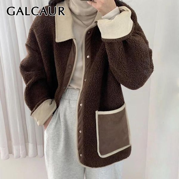 galcaur patchwork lambfur coat for women lapel long sleeve loose hit color thick vintage coats female 2020 fashion new clothing, Black
galcaur patchwork lambfur coat for women lapel long sleeve loose hit color thick vintage coats female 2020 fashion new clothing, Black
