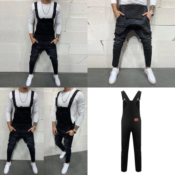mens button pocket jeans overall jumpsuit streetwear casual suspender pants solid color plus size jumpsuit q0105, Black;white
mens button pocket jeans overall jumpsuit streetwear casual suspender pants solid color plus size jumpsuit q0105, Black;white